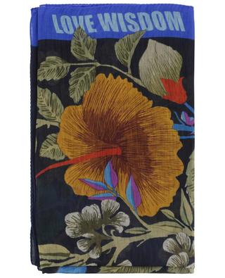 LOVE WISDOM floral linen and silk scarf ETRO