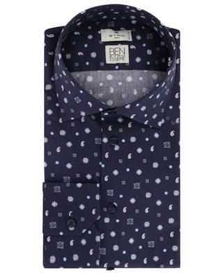 Slim-Fit-Hemd aus Baumwolle mit Paisley-Detail-Print ETRO