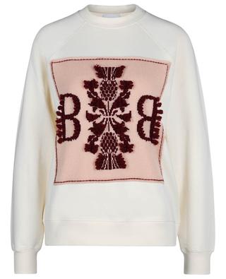 Sweatshirt aus Baumwolle mit Jacquard-Patch BARRIE