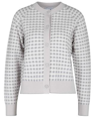 Cashmere and cotton gingham check cardigan BARRIE