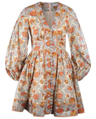 Andie Buttoned floral cotton voile mini dress ZIMMERMANN