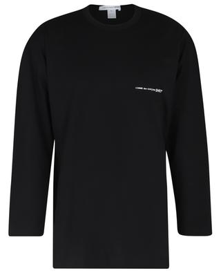 T-shirt à manches longues en jersey imprimé logo COMME DES GARCONS SHIRT