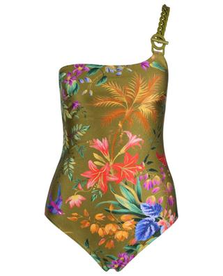 Tropicana asymmetrical floral one-piece bathing suit ZIMMERMANN