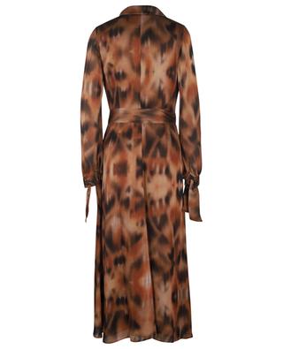 Cabana Abstract Leopard maxi wrap dress GALVAN LONDON