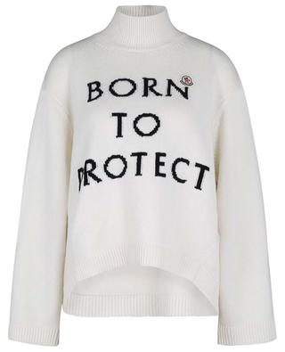Boxy-Pullover aus Wolle Born To Protect MONCLER