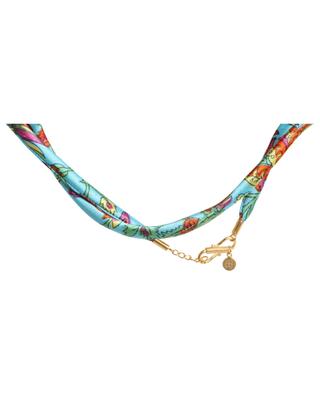Motee Fleur satin necklace with golden bead CAROLINE DE BENOIST