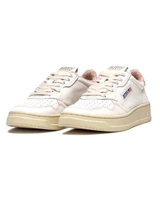 Medalist goat leather and pink terry low-top sneakers AUTRY