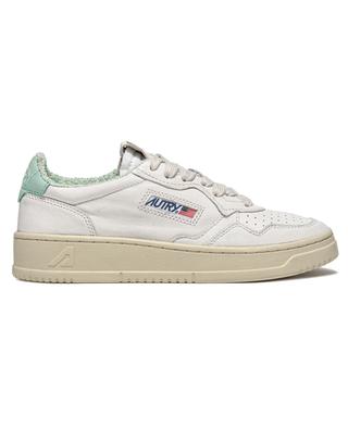 Medalist goat leather and mint green terry low-top sneakers AUTRY