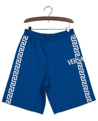 Greca Logo printed boys' sweat shorts VERSACE