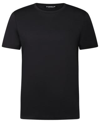 Monogrammed short-sleeved cotton T-shirt DONDUP