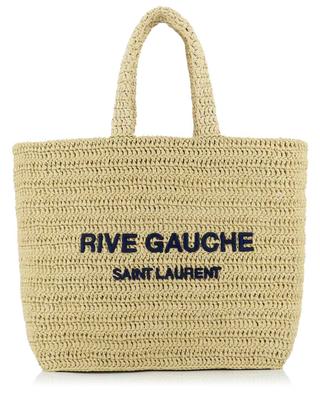 Rive Gauche crochet raffia tote bag SAINT LAURENT PARIS