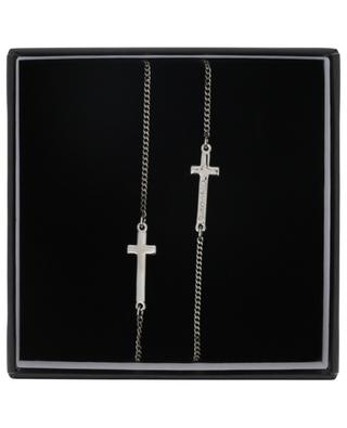 Bracelet croix en métal argenté DSQUARED2