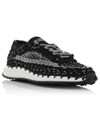 Crochet woven lace-up low-top sneakers VALENTINO