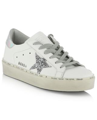 Super-Star low-top leather sneakers with glitter star GOLDEN GOOSE