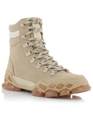 Diamond X Hike lace-up ankle boots in suede and leather JIMMY CHOO
