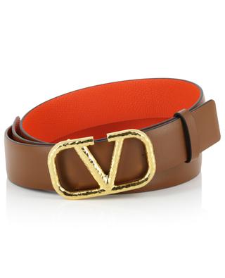 VLogo Signature reversible belt in leather VALENTINO