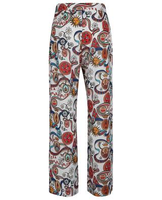 Printed straight trousers ALESSANDRO ENRIQUEZ