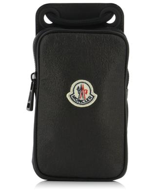 Rooster logo ripstop and leather phone case MONCLER