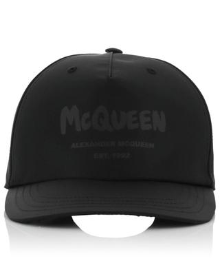 McQueen Graffiti nylon and leather baseball cap ALEXANDER MC QUEEN