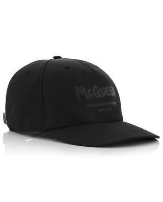 McQueen Graffiti nylon and leather baseball cap ALEXANDER MC QUEEN