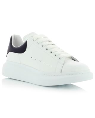 Oversize bicolour low-top lace-up sneakers in smooth leather ALEXANDER MC QUEEN