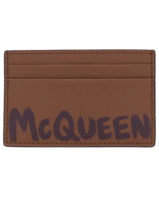 Porte-cartes en cuir Graffiti McQueen ALEXANDER MC QUEEN