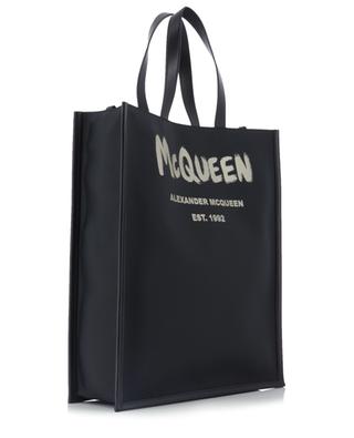 McQueen Graffiti Edge N/S nylon and leather tote bag ALEXANDER MC QUEEN