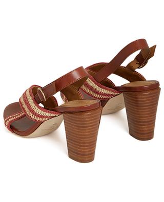 Multicolour braided raphia heeled sandals 80 VANESSA BRUNO