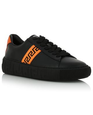 Greca low-top lace-up sneakers in leather VERSACE
