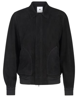Suede bomber jacket with shirt collar PT TORINO COLLECTION