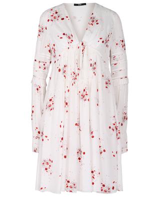 Nova pleated floral silk blend dress SLY 010