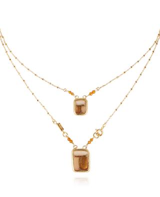 Scapulaire Totem Email gold-tone long necklace GAS BIJOUX