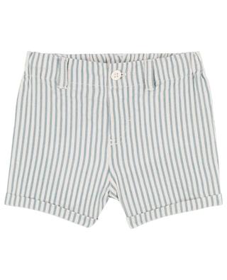 Striped seersucker baby shorts PETIT BATEAU