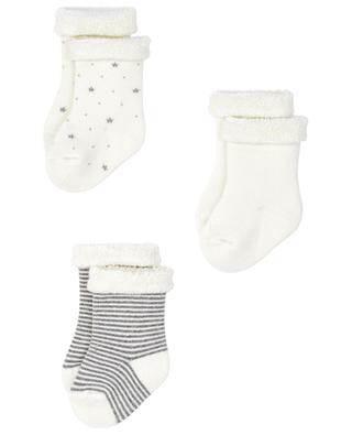 Set of three pairs of baby socks PETIT BATEAU