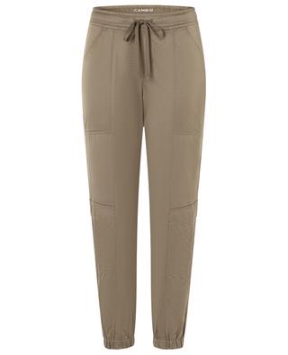 Jet cotton satin tapered-leg cargo trousers CAMBIO