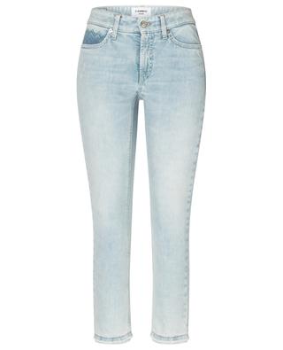 Paris cropped rhinestone adorned skinny fit jeans CAMBIO