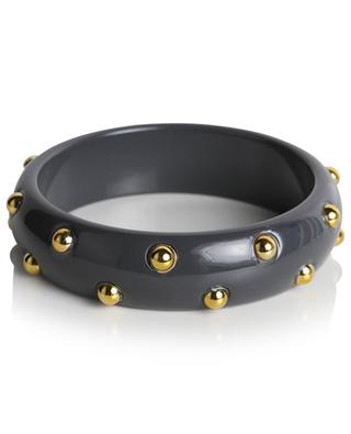 Sofia pebbled dark grey resin bracelet DEAR CHARLOTTE