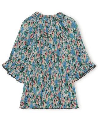 Floral Azure crinkle muslin blouse GANNI