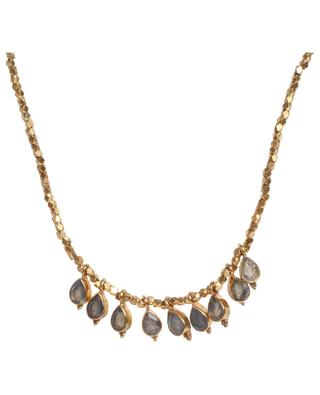 Emma Fine gold-plated silver and labradorite gemstone pendant BOHEMIAN RHAPSODIE PARIS