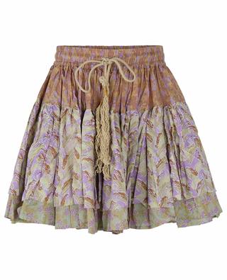 Double Mini Volant cotton short skirt YVONNE S
