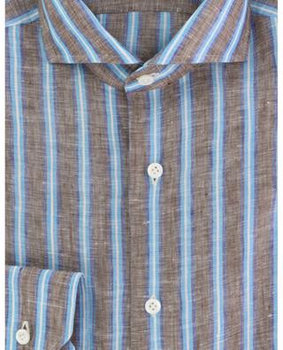 Patterned linen shirt LUIGI BORRELLI