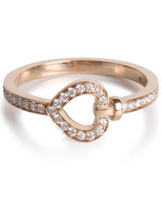 Pretty Woman Mini diamond clad pink gold ring FRED PARIS