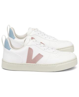 V10 girls' low-top coated cotton sneakers VEJA
