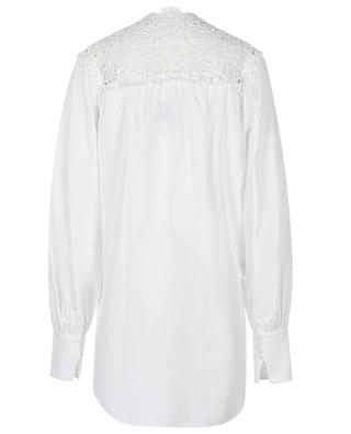 Oversize blouse in poplin and guipure ERMANNO SCERVINO