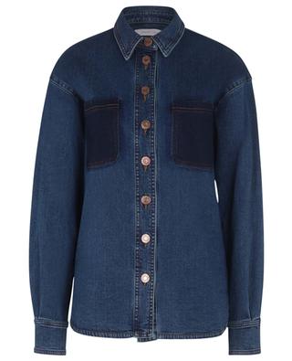 Oversize denim shirt with bicolour topstitching SEE BY CHLOE
