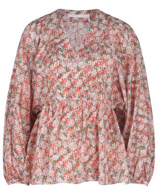 Floral habotai silk puff sleeve blouse SEE BY CHLOE
