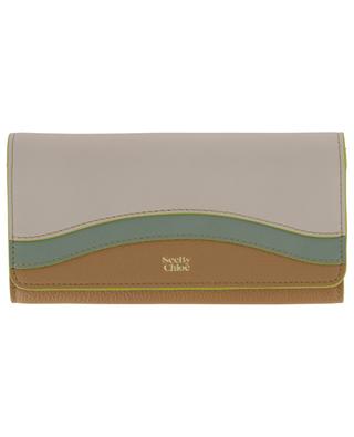 Lange Brieftasche aus dreifarbigem Leder Layers SEE BY CHLOE