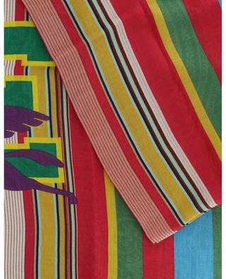 Logo motif adorned striped jacquard scarf ETRO