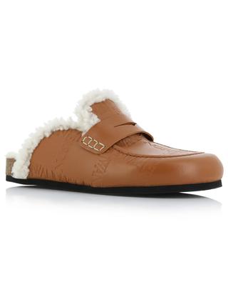 Loffy clogs in embossed leather and shearling JW ANDERSON