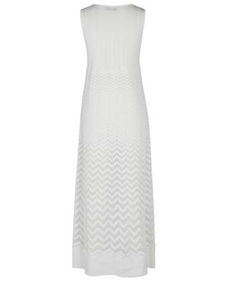 Herringbone patterned long knit dress MISSONI